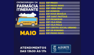 Cronograma da Farmácia Etinerante